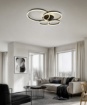 Immagine di Plafoniera Drake Cerchi Neri Led Dimmerabile 50w 2700k 6500k Con Telecomando