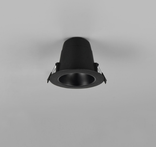 Immagine di Faretto Nero Rotondo Led Dimmerabile 6w CCT Incasso Da Bagno IP44 Virunga Trio