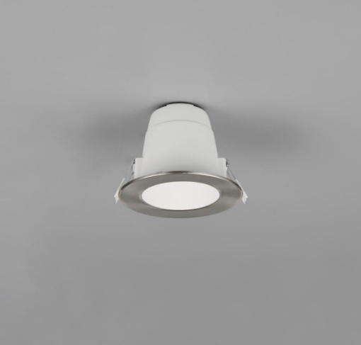 Immagine di Faretto Incasso Rotondo Nichel IP44 Led CCT 6w Dimmerabile Virunga Trio