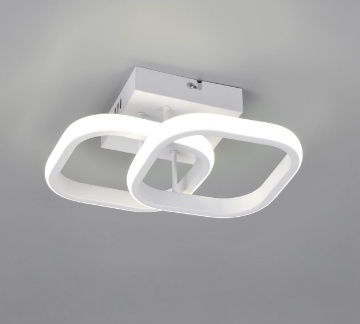 Immagine di Plafoniera Bianca Quadrati Per Ingresso Led 7w 4000k Kasia Trio