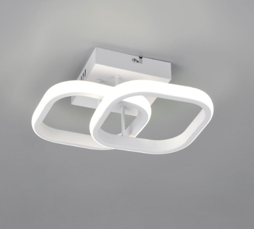 Immagine di Plafoniera Bianca Quadrati Per Ingresso Led 7w 4000k Kasia Trio