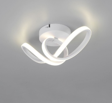 Immagine di Plafoniera Design Fiocco Bianco Led 7w 4000k Per Corridoio Rusa Trio