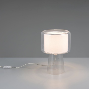 Immagine di Lampada Comodino In Vetro Trasparente Rocka Trio Lighting