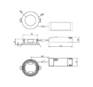 Immagine di Faretto Da Incasso Rotondo Per Doccia IP65 Led 2700k-4000k Himal Bianco 85mm Trio