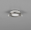 Immagine di Faretto Led Da Incasso Per Doccia Bagno Nichel 85mm 2700k 4000k Himal Trio