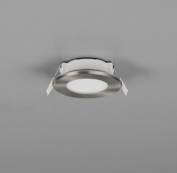 Immagine di Faretto Led Da Incasso Per Doccia Bagno Nichel 85mm 2700k 4000k Himal Trio