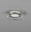Immagine di Faretto Led Da Incasso Per Doccia Bagno Nichel 85mm 2700k 4000k Himal Trio