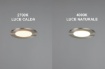 Immagine di Faretto Led Da Incasso Per Doccia Bagno Nichel 85mm 2700k 4000k Himal Trio