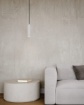Immagine di Sospensione In Metallo Rigato Cilindo 18cm Per Comodini Soka Trio