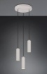 Immagine di Lampadario Rotondo 3 Luci Con Cilindri Rigati GU10 Soka Trio