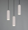 Immagine di Lampadario Rotondo 3 Luci Con Cilindri Rigati GU10 Soka Trio