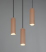 Immagine di Lampadario Rotondo 3 Luci Con Cilindri Rigati GU10 Soka Trio