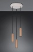 Immagine di Lampadario Rotondo 3 Luci Con Cilindri Rigati GU10 Soka Trio