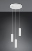 Immagine di Lampadario Rotondo 3 Luci Con Cilindri Rigati GU10 Soka Trio