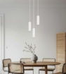 Immagine di Lampadario Rotondo 3 Luci Con Cilindri Rigati GU10 Soka Trio