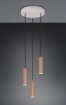 Immagine di Lampadario Rotondo 3 Luci Con Cilindri Rigati GU10 Soka Trio