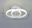 Immagine di Plafoniera Led Piccola Cerchi 7w 4000k Bianco Kasia Trio