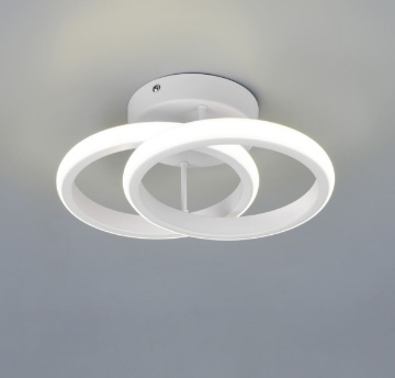 Immagine di Plafoniera Led Piccola Cerchi 7w 4000k Bianco Kasia Trio