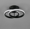 Immagine di Plafoniera Design Anelli Led 7w 3000k Kasia Nero Trio