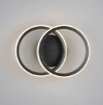 Immagine di Plafoniera Design Anelli Led 7w 3000k Kasia Nero Trio