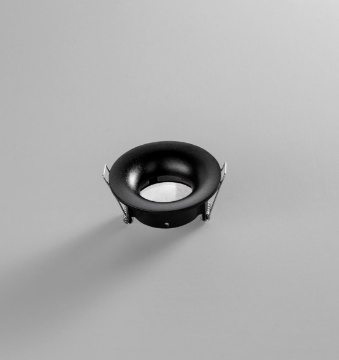 Immagine di Porta Faretto Incasso Nero Rotondo GU10 85 mm IP65 Reikon Intec