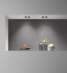 Immagine di Porta Faretto Per Controsoffitto GU10 Quadrato Nero IP65 Reikon Intec