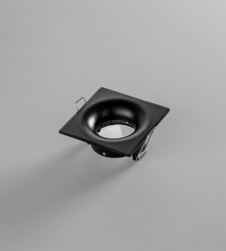 Immagine di Porta Faretto Per Controsoffitto GU10 Quadrato Nero IP65 Reikon Intec