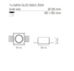 Immagine di Faretto In Gesso Per Controsoffitto 80mm Mini GU10 Modus Intec