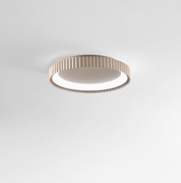 Immagine di Plafoniera Rigata Oro Nike 40 cm Led CCT 30w Fan Europe