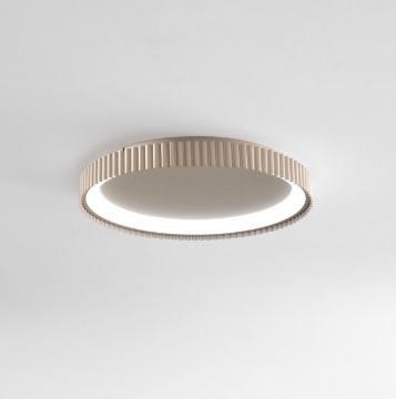 Immagine di Plafoniera Rotonda Oro Bordo Rigato 50 cm Led CCT 40w Nike Fan Europe