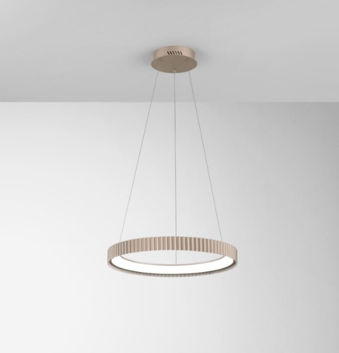Immagine di Lampadario Rigato Oro Cerchio Led 40w 2700k 4000k Nike Fan Europe