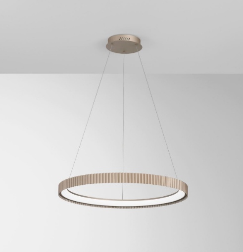 Immagine di Lampadario Oro Cerchio Plissettato Led 70w CCT Nike Fan Europe