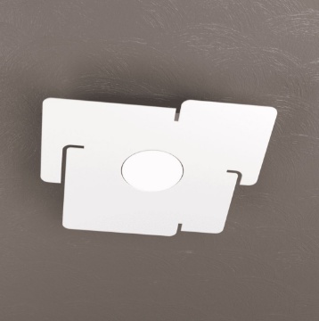 Immagine di Piccola Plafoniera Ingresso Corridoio Bianca Led Gx53 Echo Top Light