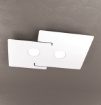 Immagine di Plafoniera Piastra Metallo Bianco 2 Luci Led Gx53 Echo Top Light