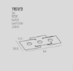 Immagine di Plafoniera Echo Top Light Design Rettangolare Piatto Bianco 3 Luci Led Gx53