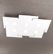 Immagine di Plafoniera Moderna Echo Top Light 6 Luci Led Gx53 Design Ultrasottile Bianco