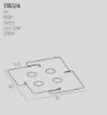 Immagine di Plafoniera Quadrata Design Sottile Echo Top Light 4 Luci Led Gx53