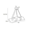Immagine di Lampadario Bianco 3 Luci Per Tavolo Echo Top Light Led Gx53