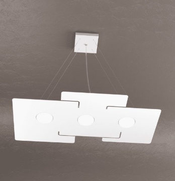 Immagine di Lampadario Bianco 3 Luci Per Tavolo Echo Top Light Led Gx53