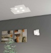 Immagine di Lampadario Quadrato Bianco 4 Luci Per Tavolo Echo Top Light Led Gx53