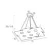 Immagine di Lampadario Design Moderno Sottile Per Sala Da Pranzo Bianco Echo Top Light Led Gx53