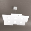 Immagine di Lampadario Design Moderno Sottile Per Sala Da Pranzo Bianco Echo Top Light Led Gx53