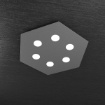 Immagine di Plafoniera Esagonale Ultrasottile 6 Luci Led Hexagon Top Light