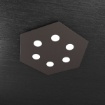 Immagine di Plafoniera Esagonale Ultrasottile 6 Luci Led Hexagon Top Light