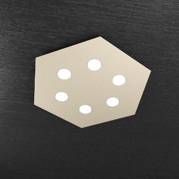 Immagine di Plafoniera Esagonale Ultrasottile 6 Luci Led Hexagon Top Light