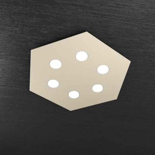 Immagine di Plafoniera Esagonale Ultrasottile 6 Luci Led Hexagon Top Light