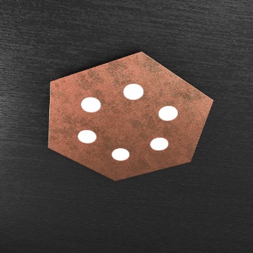 Immagine di Plafoniera Led Gx53 Piastra Esagonale 6 Luci Con Decoro Top Light Hexagon