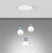 Immagine di Lampadario Moderno Con Sfere Colorate Pendenti 3 Luci Cottage Top Light