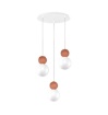 Immagine di Lampadario Moderno Con Sfere Colorate Pendenti 3 Luci Cottage Top Light