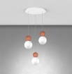 Immagine di Lampadario Moderno Con Sfere Colorate Pendenti 3 Luci Cottage Top Light